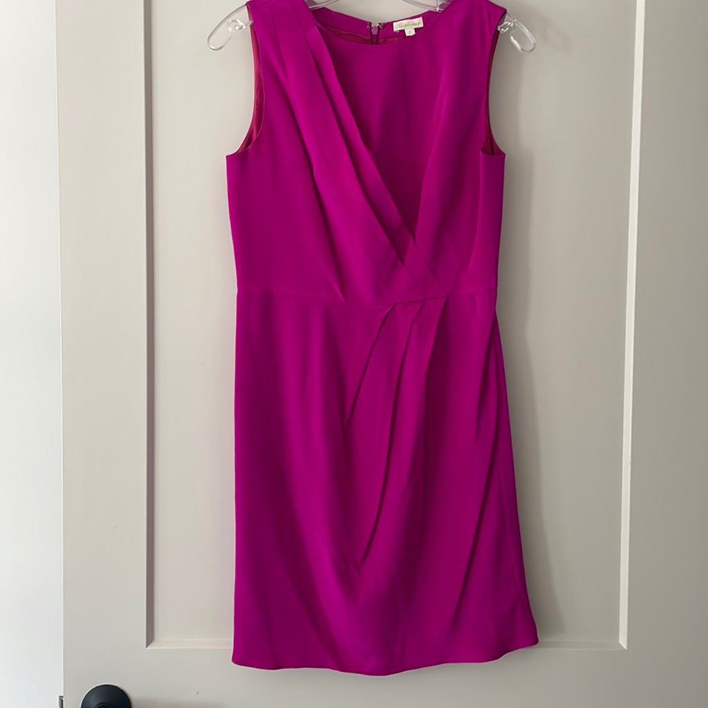 Shoshanna Rosalie Sheath In Electric Raspberry, Size 4